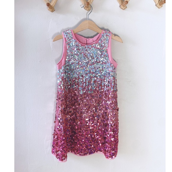 H&M Other - H&M Dress Sequin Sparkle Silver Pink size 5-6 years